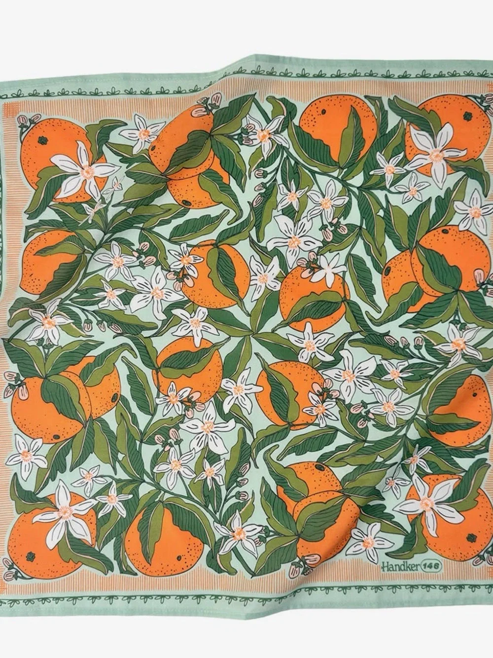 Handker Bandanas: Handkerchief Bandana Set - Navy, Green, Red Orange, Lime